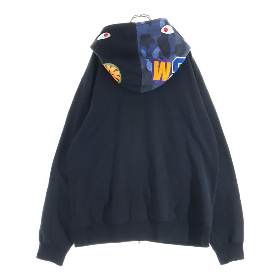 A Bathing Ape カモフラージュ シャークフードパーカー S A BATHING APE® カモフラージュ シャーク パーカー | ブラック