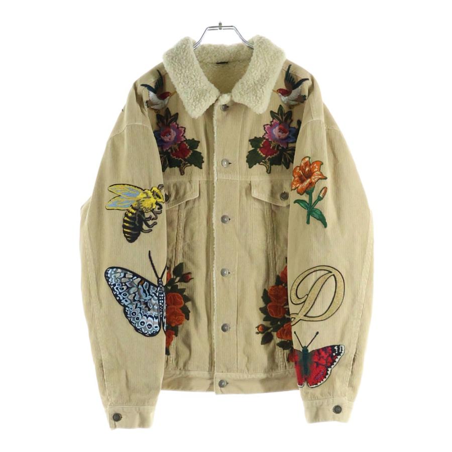 GUCCI（グッチ） エンブロイダリー フローラル コーデユロイ ボア 