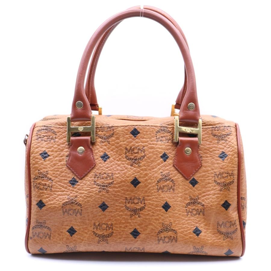 MCM（エムシーエム） ヴィセトス ミニボストンバッグ レザー ブラウン