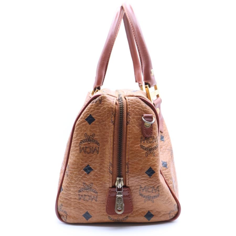 MCM（エムシーエム） ヴィセトス ミニボストンバッグ レザー ブラウン