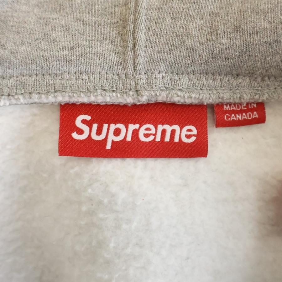 Supreme グレー フード付きパーカー M 送料込！SUPREME Trademark Hooded Sweatshirt パーカー グレーM