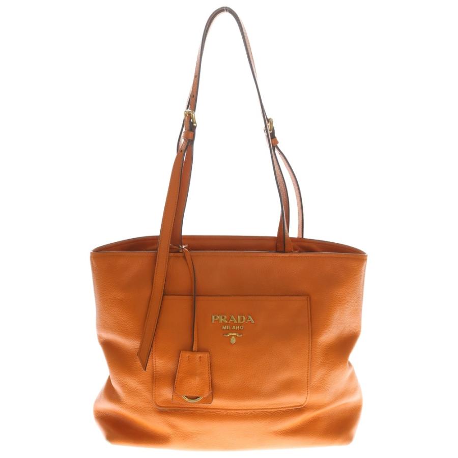 PRADA（プラダ） レザー トートバッグ オレンジ : BRING Yahoo 