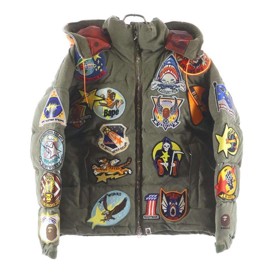 希少　A Bathing Ape シャーク　タイガー　ダウンジャケット L READYMADE（レディメイド） 21AW ×アベイシングエイプ TIGER SHARK