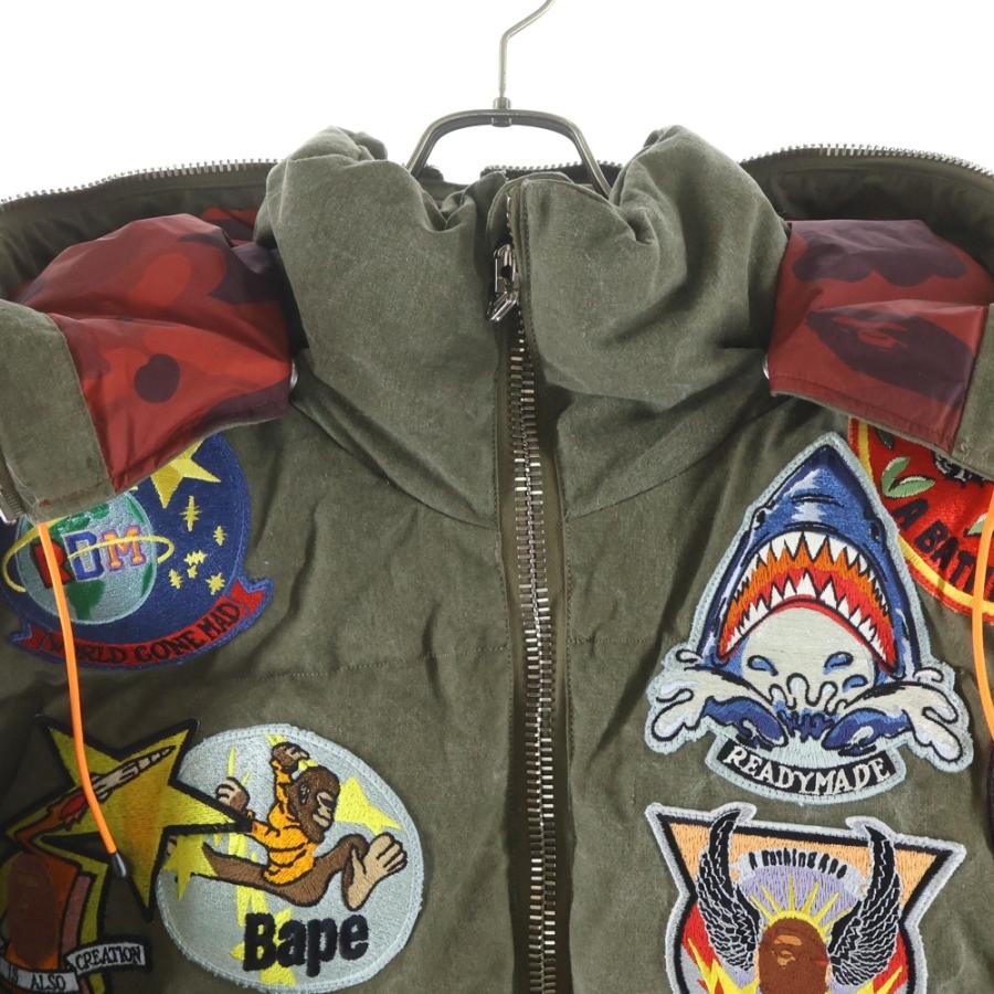 希少　A Bathing Ape シャーク　タイガー　ダウンジャケット L READYMADE（レディメイド） 21AW ×アベイシングエイプ TIGER SHARK