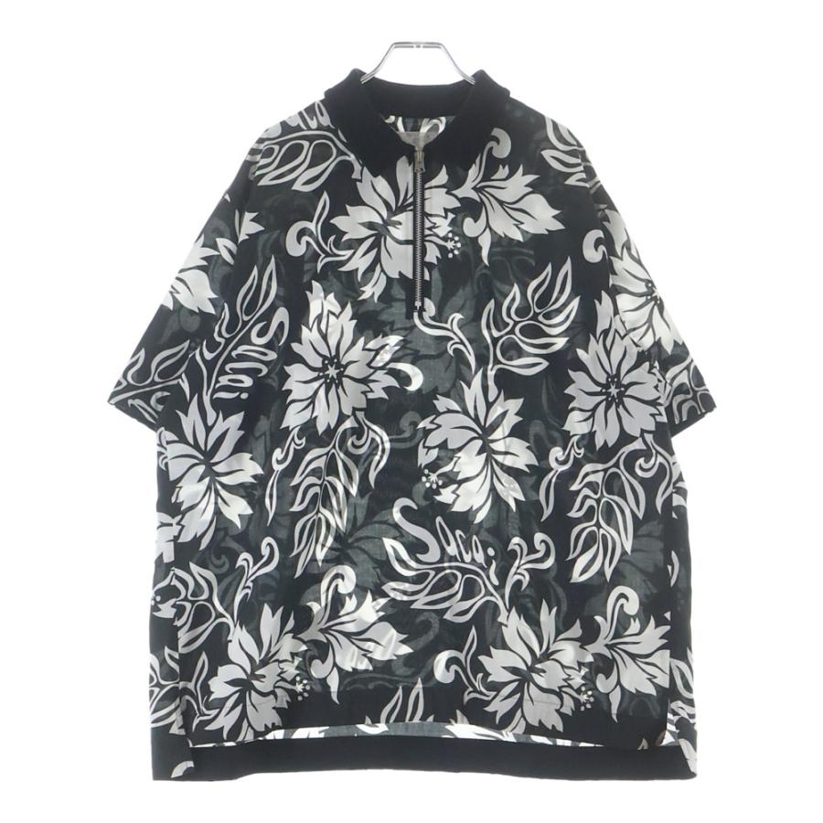 sacai（サカイ） FLORAL PRINT SHIRT 花柄 ジップアップ 半袖