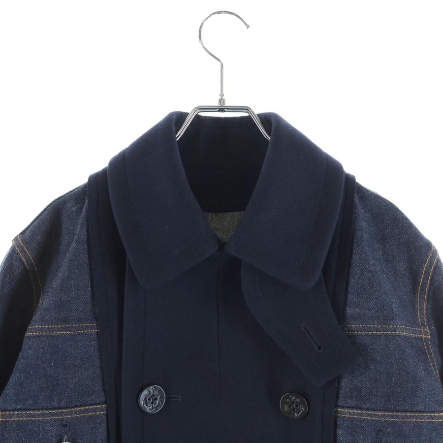 sacai（サカイ） Wool Melton Jacket 2フリップポケット 切替デニム