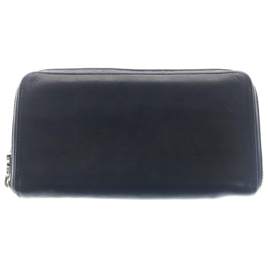 クロムハーツ REC F ZIP ブラック　レザー プレーン 長財布 CHROME HEARTS（クロムハーツ） REC F ZIP PLANE プレーン ラウンド