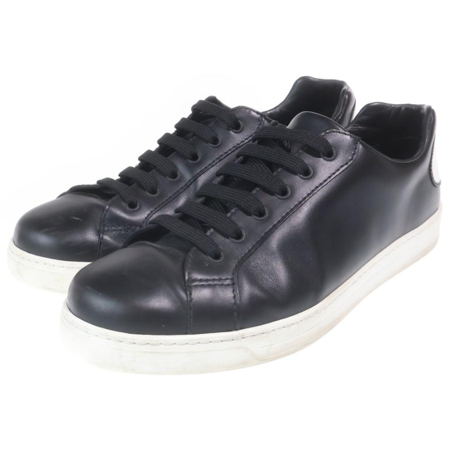 PRADA（プラダ） コミックロゴヒールパッチ レザーローカット