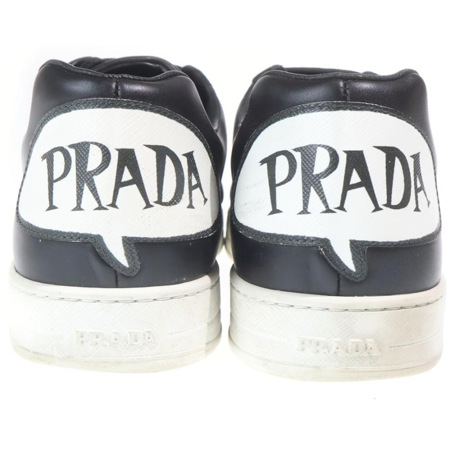 PRADA（プラダ） コミックロゴヒールパッチ レザーローカット