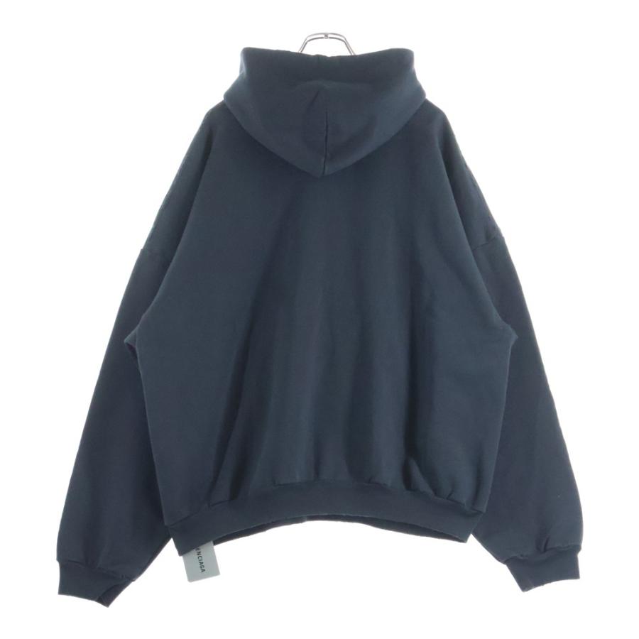 BALENCIAGA バレンシアガ Large Fit Hoodie ラージフィットフーディー プリントプルオーバーパーカー ブラック 803265 TRVA2 BALENCIAGA（バレンシアガ） Large Fit Hoodie ラージフィット