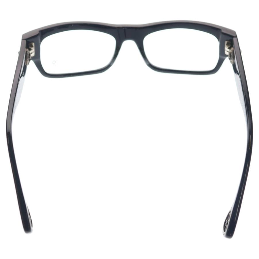 CHROME HEARTS クロムハーツ DRILLED BSフレア ウェリントン ブラックフレーム アイウェア 眼鏡 メガネ ブラック/シルバーの画像