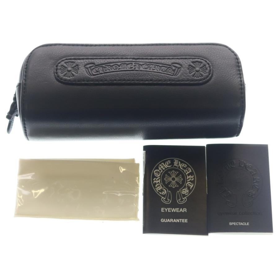 CHROME HEARTS クロムハーツ DRILLED BSフレア ウェリントン ブラックフレーム アイウェア 眼鏡 メガネ ブラック/シルバーの画像