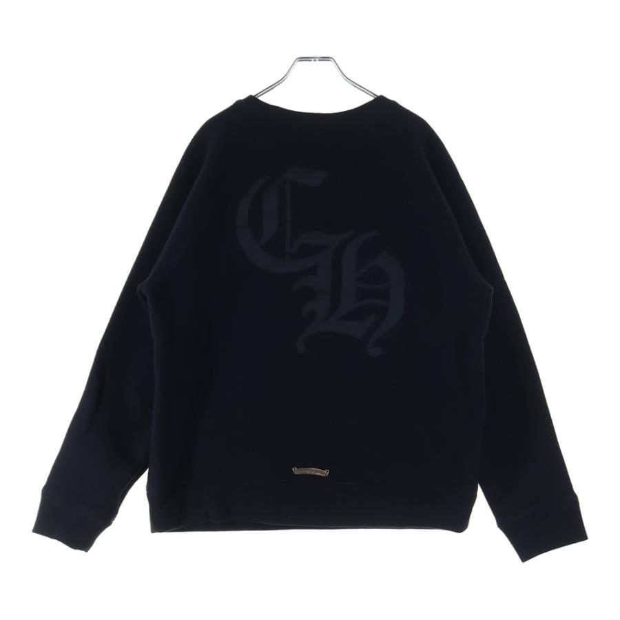 CHROME HEARTS クロムハーツ Y NOT CH LOGO CEMETERY CROSS SWEAT ワイノット セメタリークロスパッチ バックCHロゴ クルーネックスウェット トレーナー ブラック CHROME HEARTS（クロムハーツ） Y NOT CH LOGO CEMETERY CROSS SWEAT