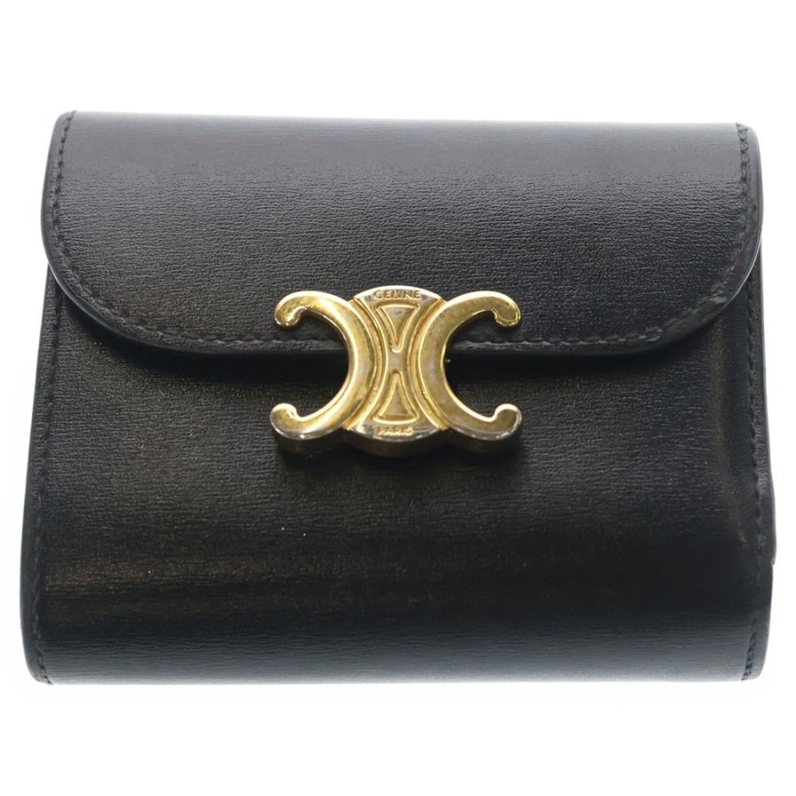 【極美品】CELINE スモールフラップウォレット　三つ折り財布　トリオンフ CELINE（セリーヌ） 三つ折り財布 スモール フラップウォレット