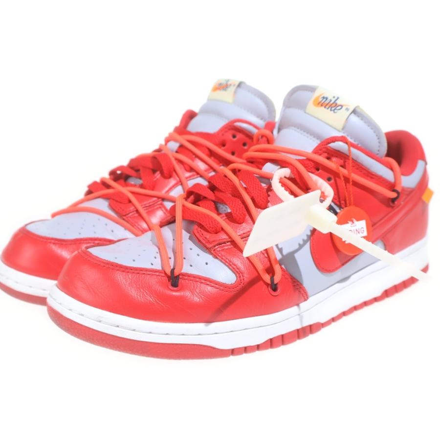 ナイキ オフホワイト  CT0856-600/Dunk Low University Red/Wolf Grey ダンク ロースニーカー メンズ 27cm NIKE（ナイキ） ×OFF-WHITE DUNK LOW LTHR CT0856-600 オフホワイト