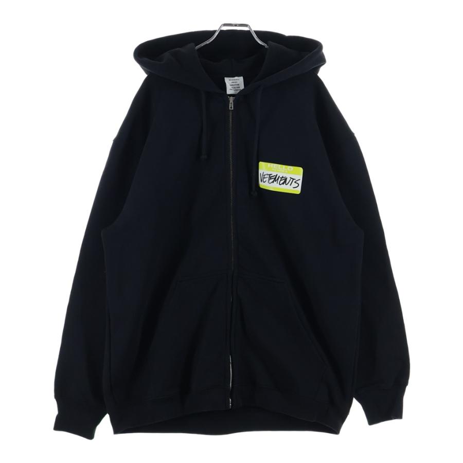 VETEMENTS（ヴェトモン） MY NAME IS VETEMENTS ZIP UP HOODIE マイ