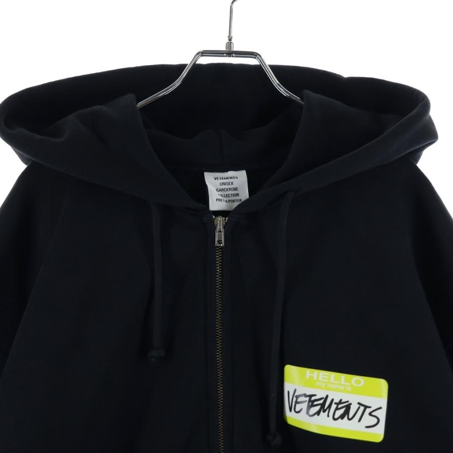 VETEMENTS（ヴェトモン） MY NAME IS VETEMENTS ZIP UP HOODIE マイ
