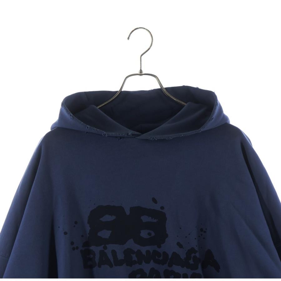 BALENCIAGA（バレンシアガ） 23SS Hand Drawn BB Icon Hoodieダメージ