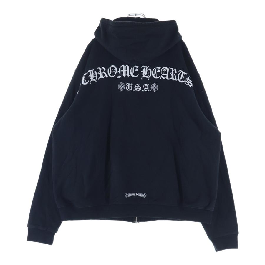 CHROME HEARTS（クロムハーツ） SWTSHRT HD ZIP 胸ロゴプリント バック