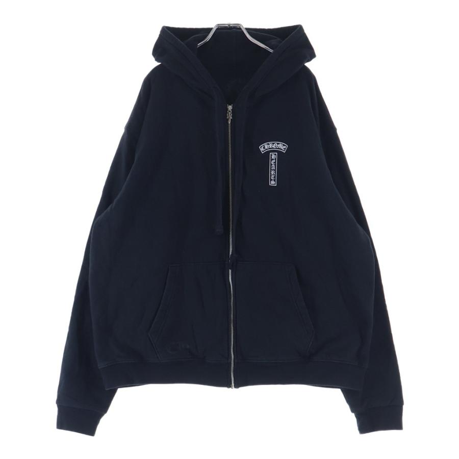 CHROME HEARTS（クロムハーツ） SWTSHRT HD ZIP 胸ロゴプリント バック