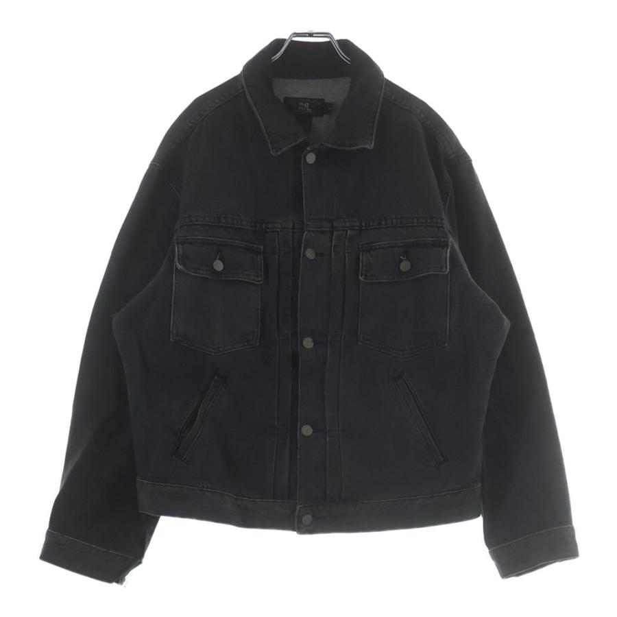 RRL デニムジャケット三ツ星タグ RRL ダブルアールエル 90s 三ツ星タグ 先染め ブラック デニム