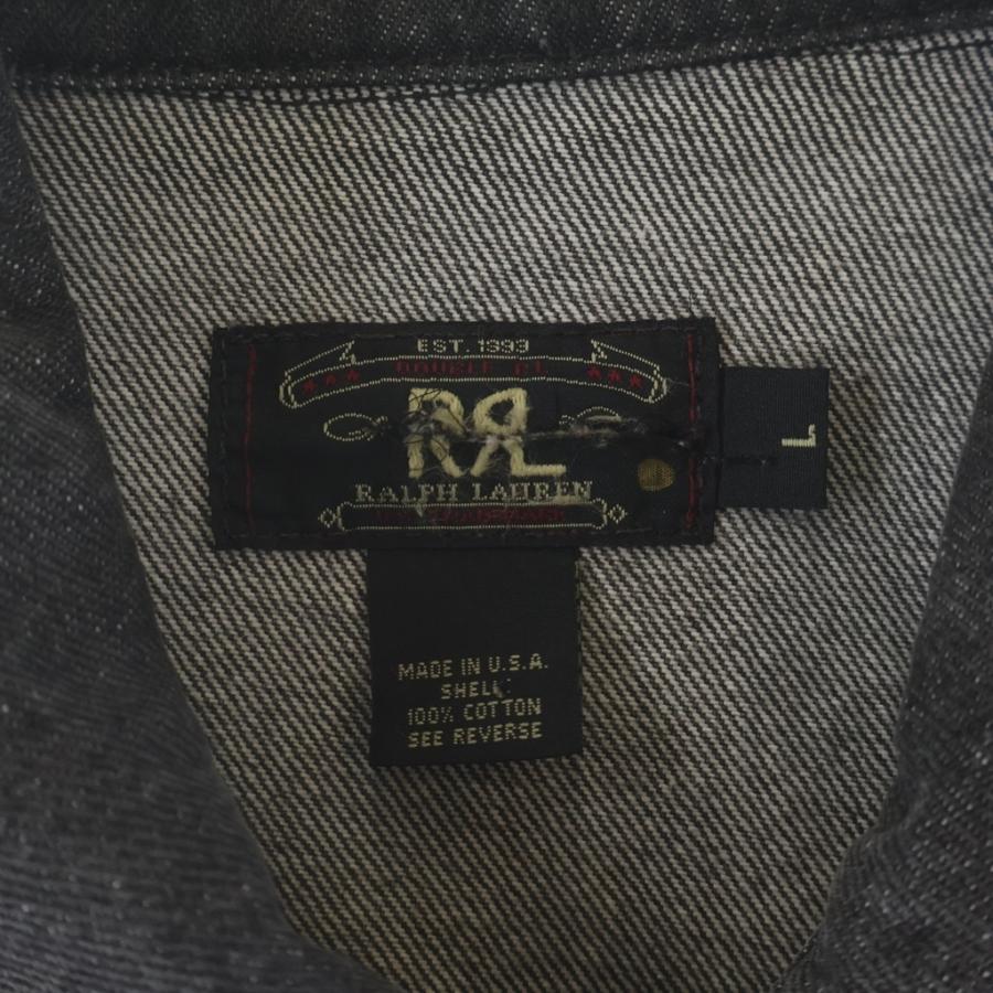RRL ダブルアールエル 90s 三ツ星タグ 先染め ブラック デニム