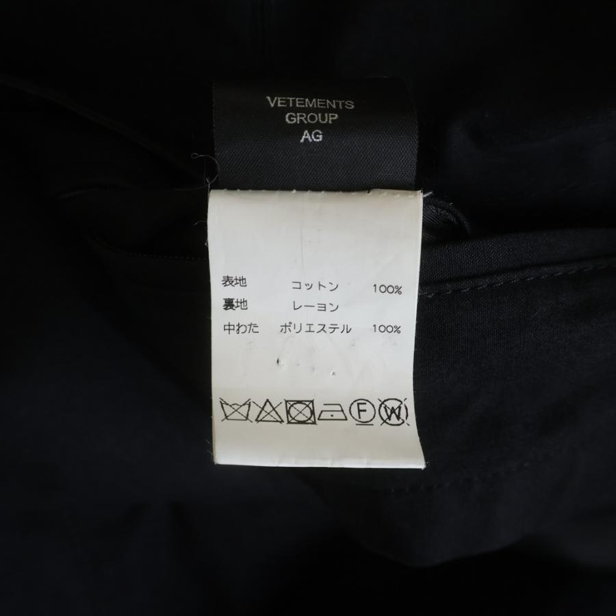 VETEMENTS（ヴェトモン） 19AW INCOGNITO COAT バック刺繍ロゴ