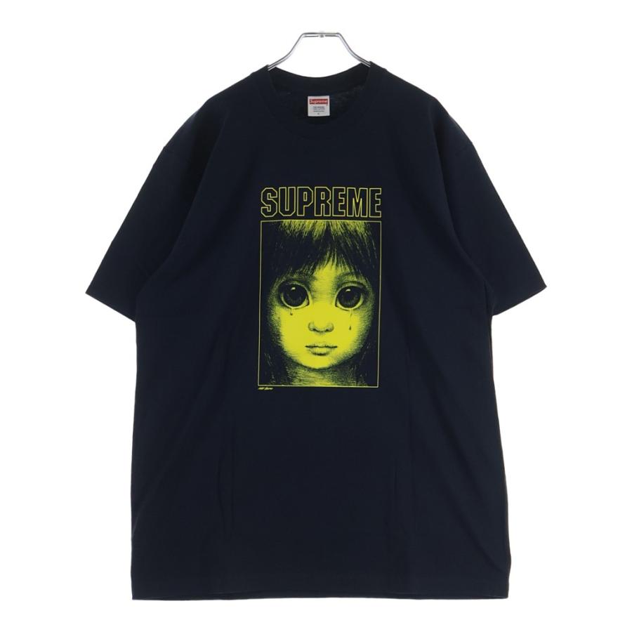 シュプリーム 24SS Margaret Keane Teardrop Tee マーガレット キーン ティアドロップ フロントプリント半袖Tシャツ カットソー ネイビー