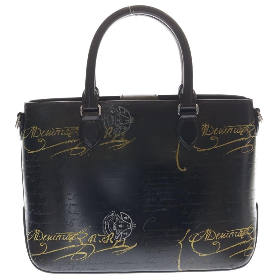 ベルルッティ トゥジュール カリグラフィ トートバッグ ヴェネチアレザー 茶 Berluti（ベルルッティ） トゥジュールXS カリグラフィ レザートート