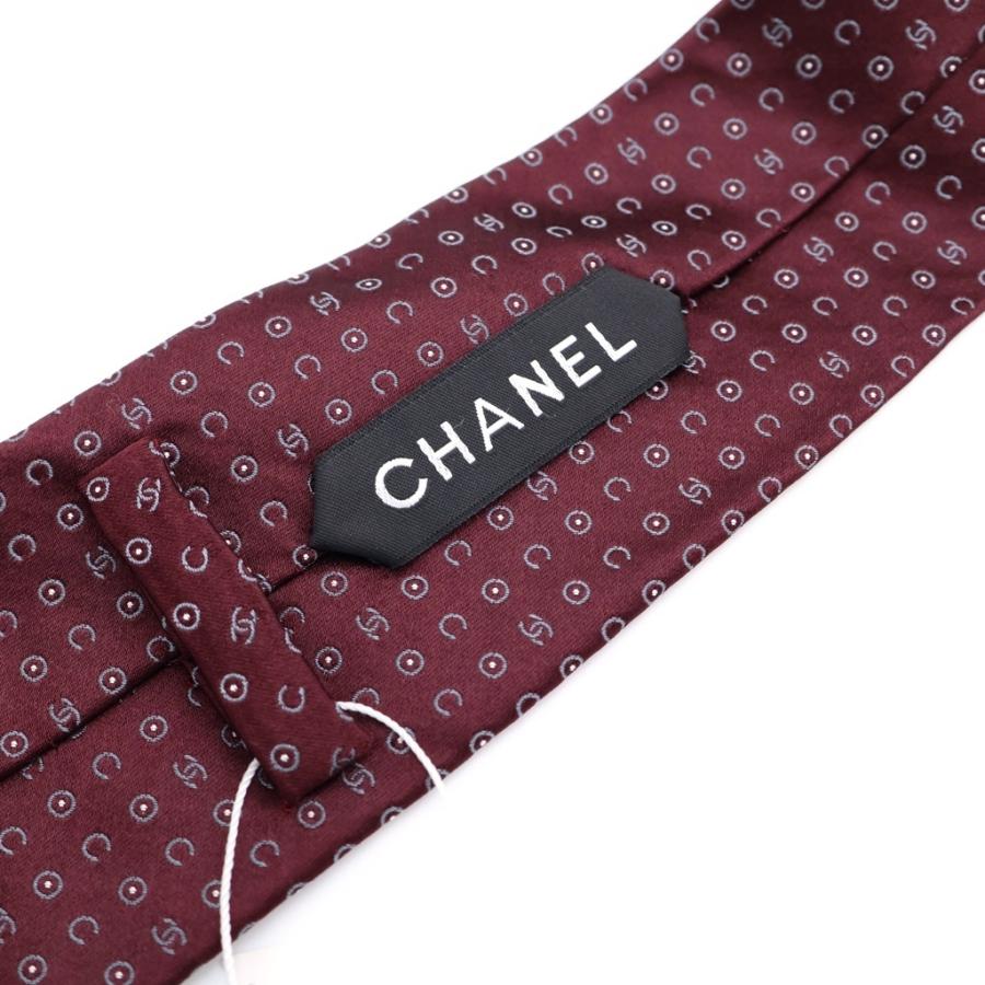CHANEL ネクタイ レッド系 チェーン柄 CHANEL（シャネル） 総柄 シルクネクタイ レッド : BRING Yahoo
