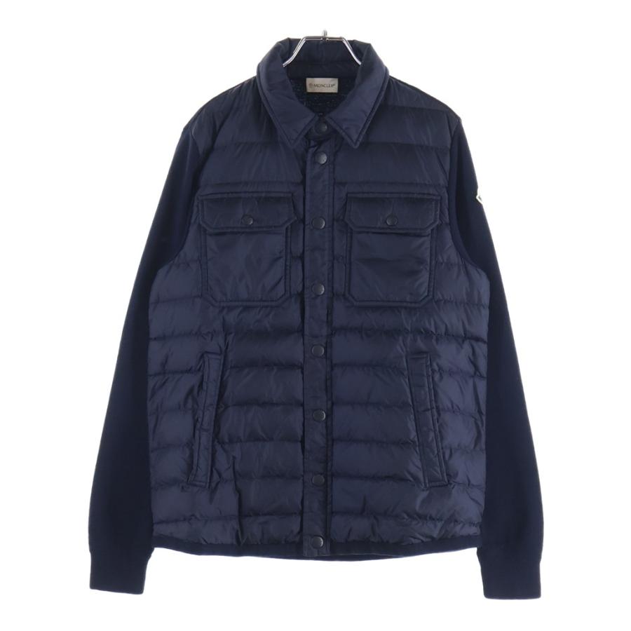 MONCLER モンクレール MAGLIONE TRICOT CARDIGAN ダウンジャケット トリコットニットカーディガン ネイビー C20919412600 94666 MONCLER（モンクレール） MAGLIONE TRICOT CARDIGAN ダウンジャケット