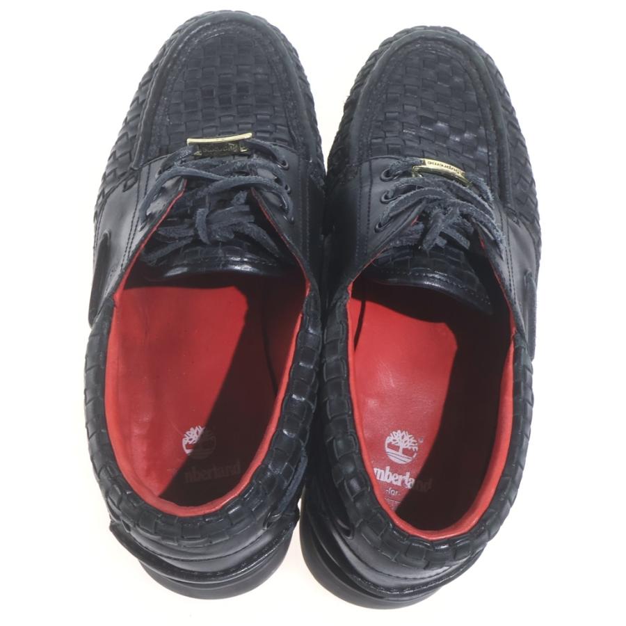 SUPREME シュプリーム 22AW ×Timberland Woven 3-Eye Lug Shoe ウーブン 3アイ ラグ シューズ ブラック