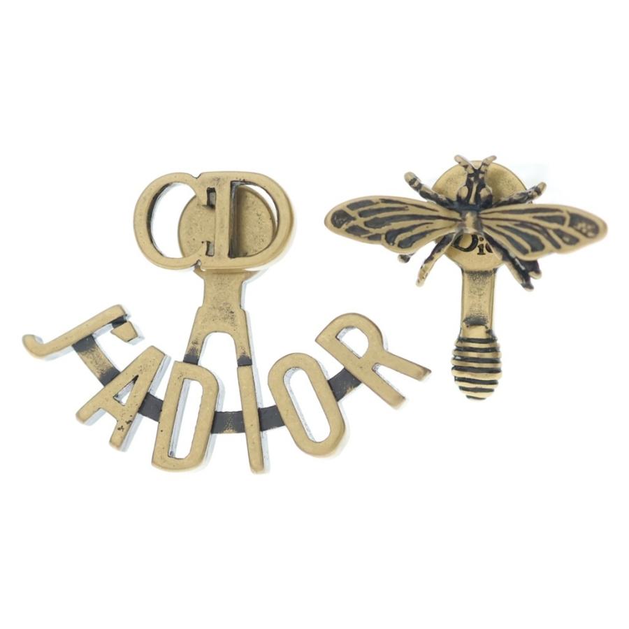 DIOR ディオール CD Navy スタッドピアス レディース ゴールド : BRING