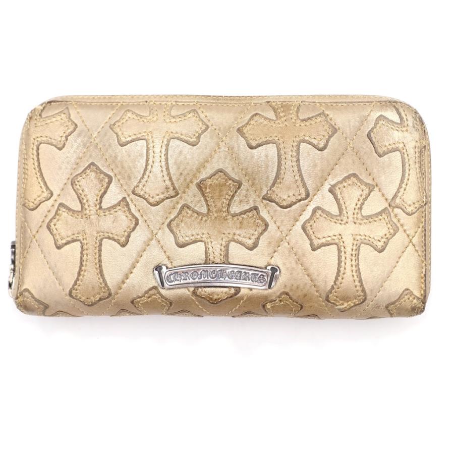 Chrome Hearts クロムハーツ　クロス キルティング 長財布 CHROME HEARTS（クロムハーツ） REC F ZIP QUILTED WALLET セメタリー