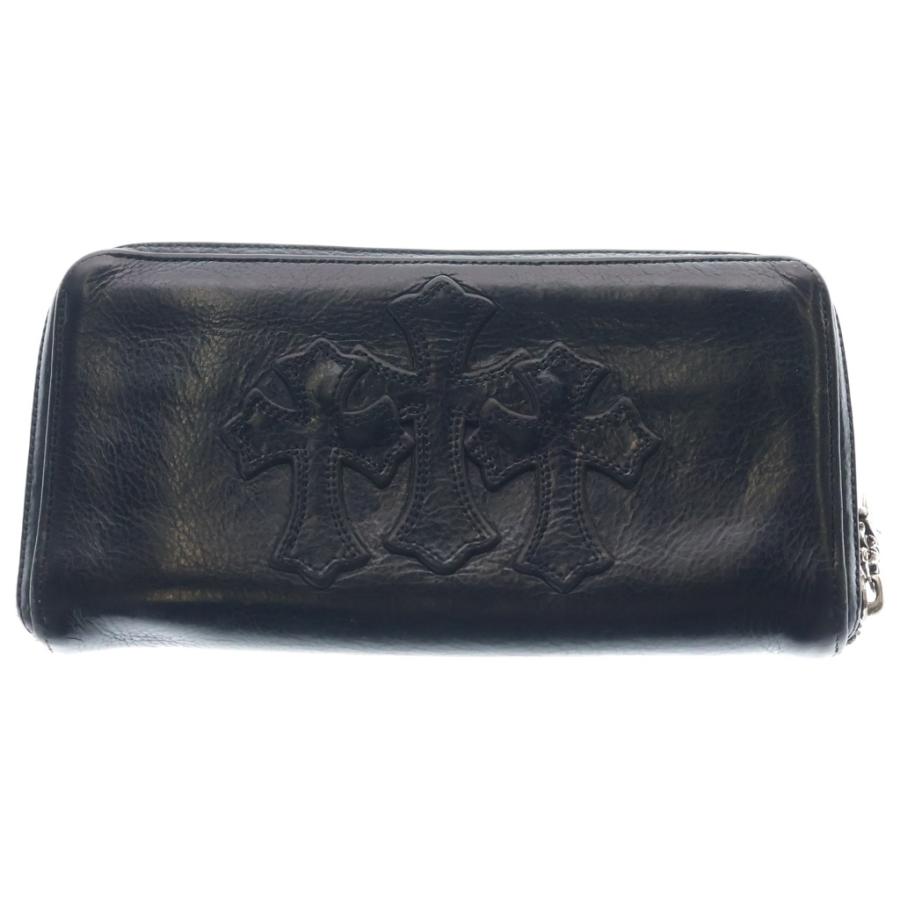 クロムハーツ REC Fジップ 3セメタリークロスパッチ ウォレット 長財布 CHROME HEARTS（クロムハーツ） REC F ZIP 3セメタリー クロスパッチ