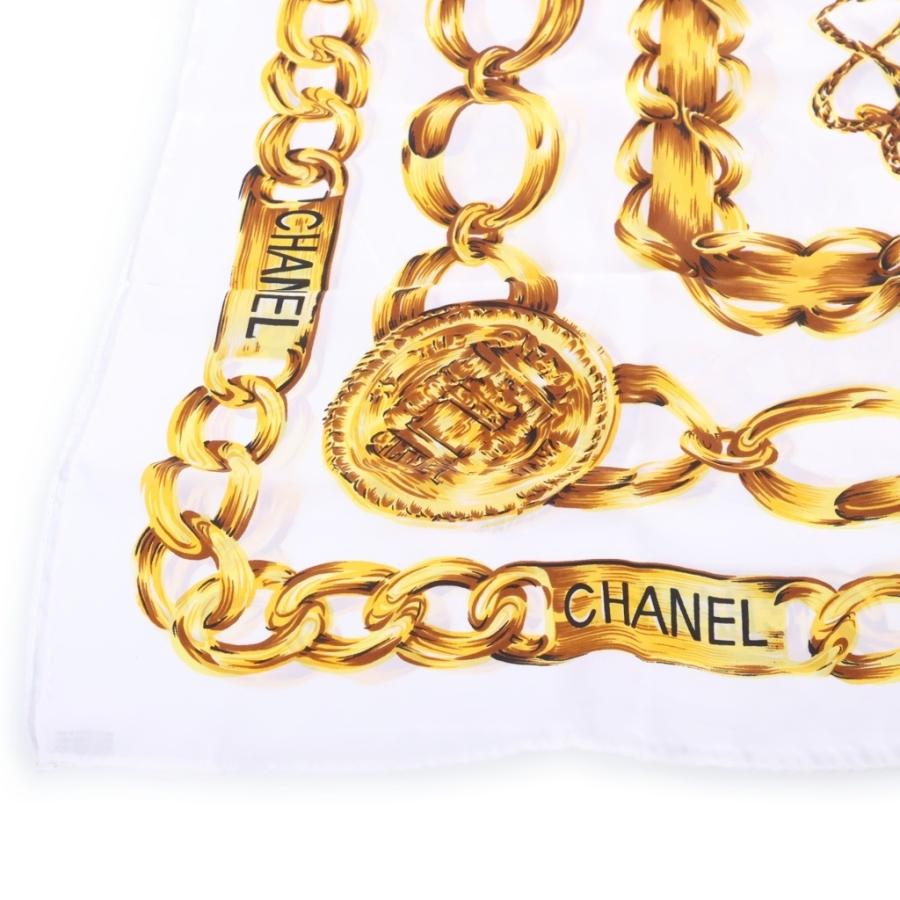 CHANEL（シャネル） ノベルティ 大判スカーフ ゴールドチェーン柄