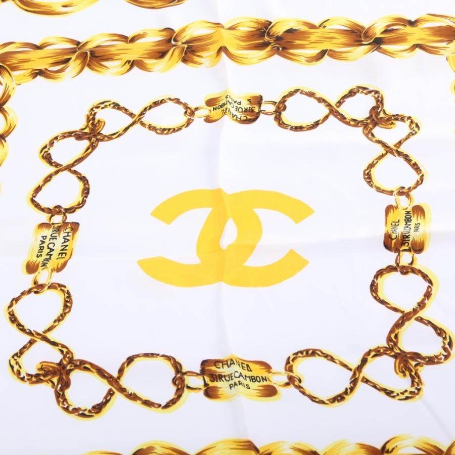 大判　CHANELスカーフ　ノベルティ CHANEL（シャネル） ノベルティ 大判スカーフ ゴールドチェーン柄