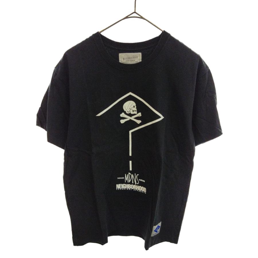 ネイバーフッド 15SS×マッドネス スカルプリント半袖Tシャツ ブラック 