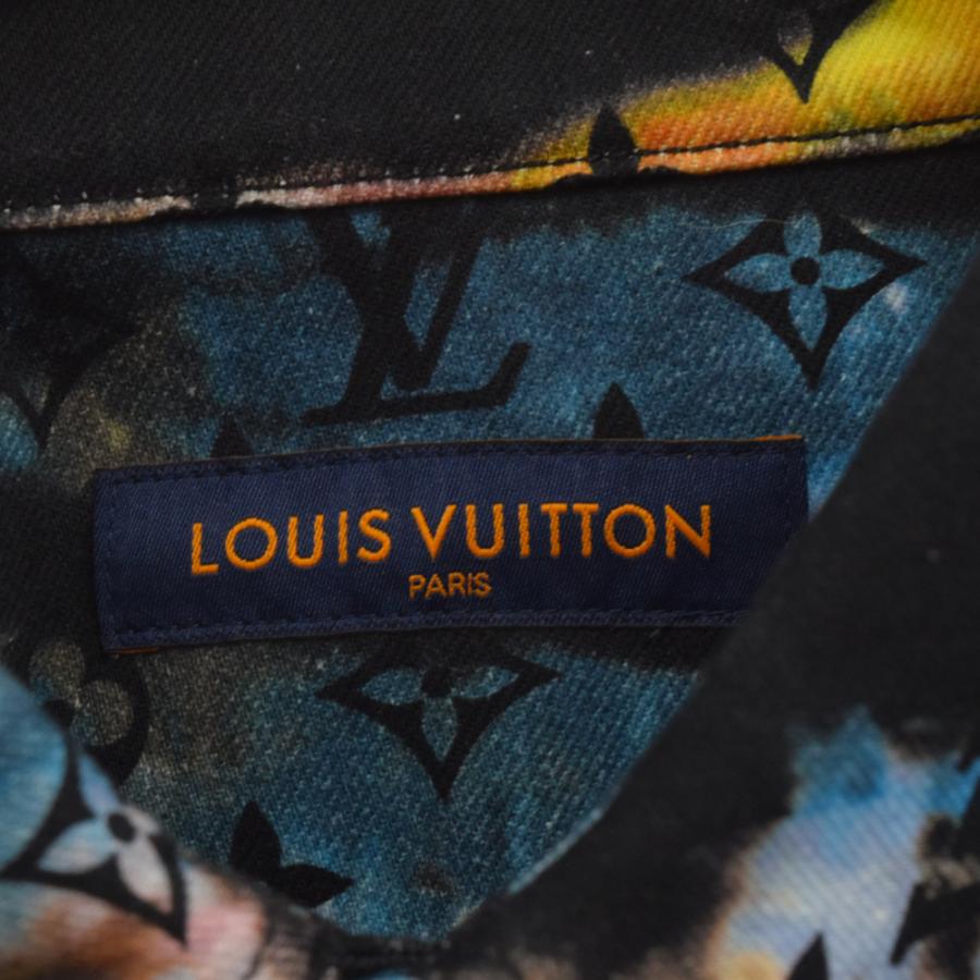 LOUIS VUITTON 21AWプリンテッドモノグラム タイダイデニムシャツ