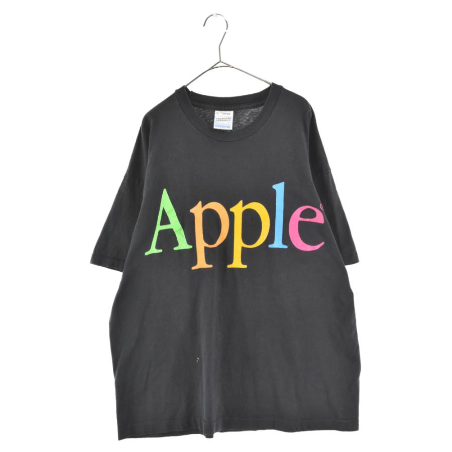 ヴィンテージ 90s Appleロゴクルーネック半袖Tシャツ ブラック ヴィンテージ 90s Appleロゴクルーネック半袖Tシャツ ブラック