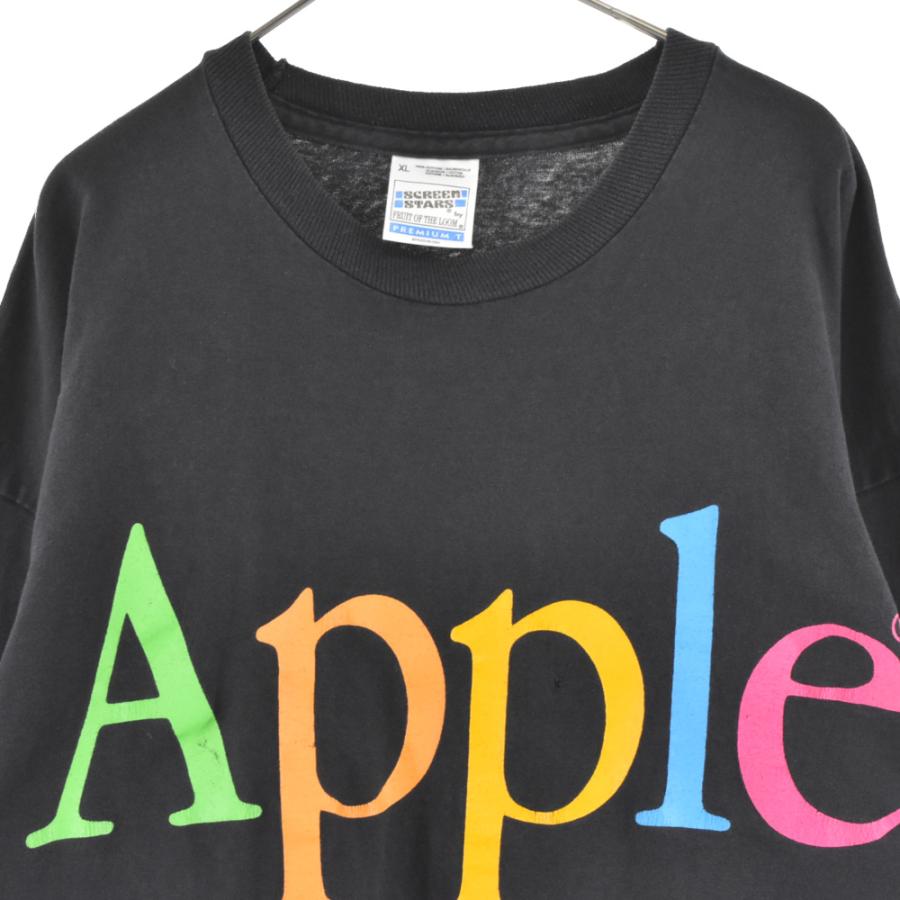 ヴィンテージ 90s Appleロゴクルーネック半袖Tシャツ ブラック ヴィンテージ 90s Appleロゴクルーネック半袖Tシャツ ブラック