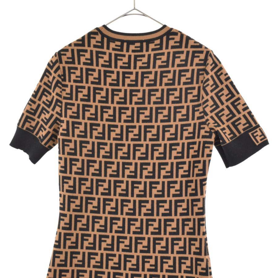 FENDI フェンディ ズッカ柄ニットロングワンピース FZD753 A5QG FENDI フェンディ ズッカ柄ニットロングワンピース FZD753 A5QG