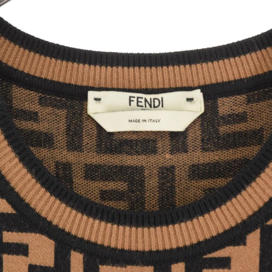 FENDI フェンディ ズッカ柄ニットロングワンピース FZD753 A5QG FENDI フェンディ ズッカ柄ニットロングワンピース FZD753 A5QG