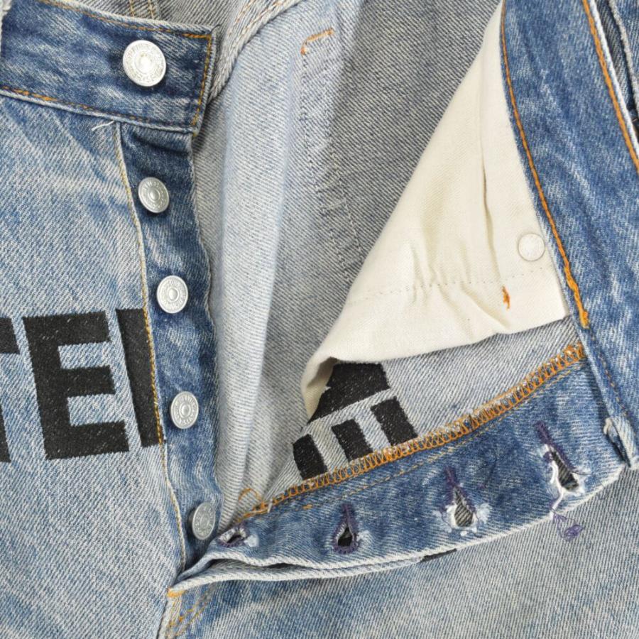 VETEMENTS ヴェトモン 17AW×LEVI'S 再構築ロゴ刺繍デニムパンツ VETEMENTS ヴェトモン 17AW×LEVI'S 再構築ロゴ刺繍デニムパンツ