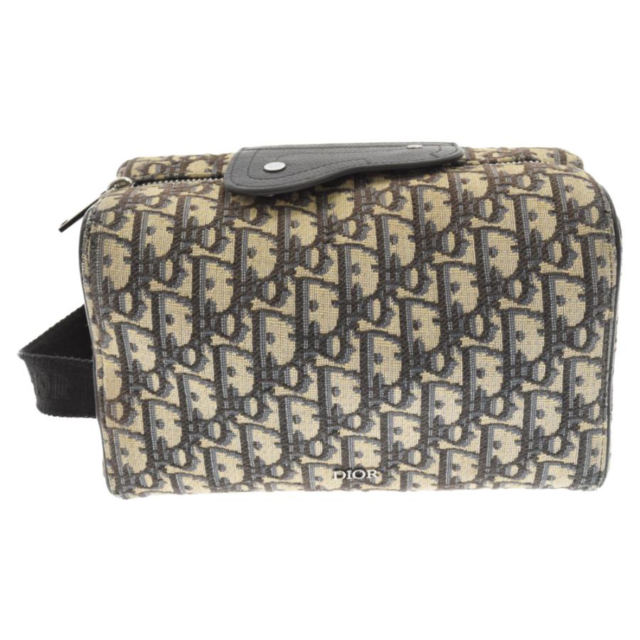Christian Dior◇オブリーク/汚れ有/ポーチ/-/BEG/総柄