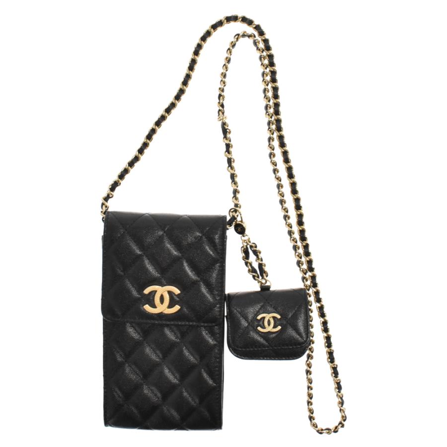 CHANEL シャネル マトラッセチェーンショルダースマートフォン CHANEL シャネル マトラッセチェーンショルダースマートフォン