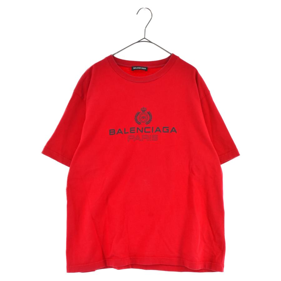BALENCIAGA バレンシアガ BBロゴプリントクルーネック半袖Tシャツ