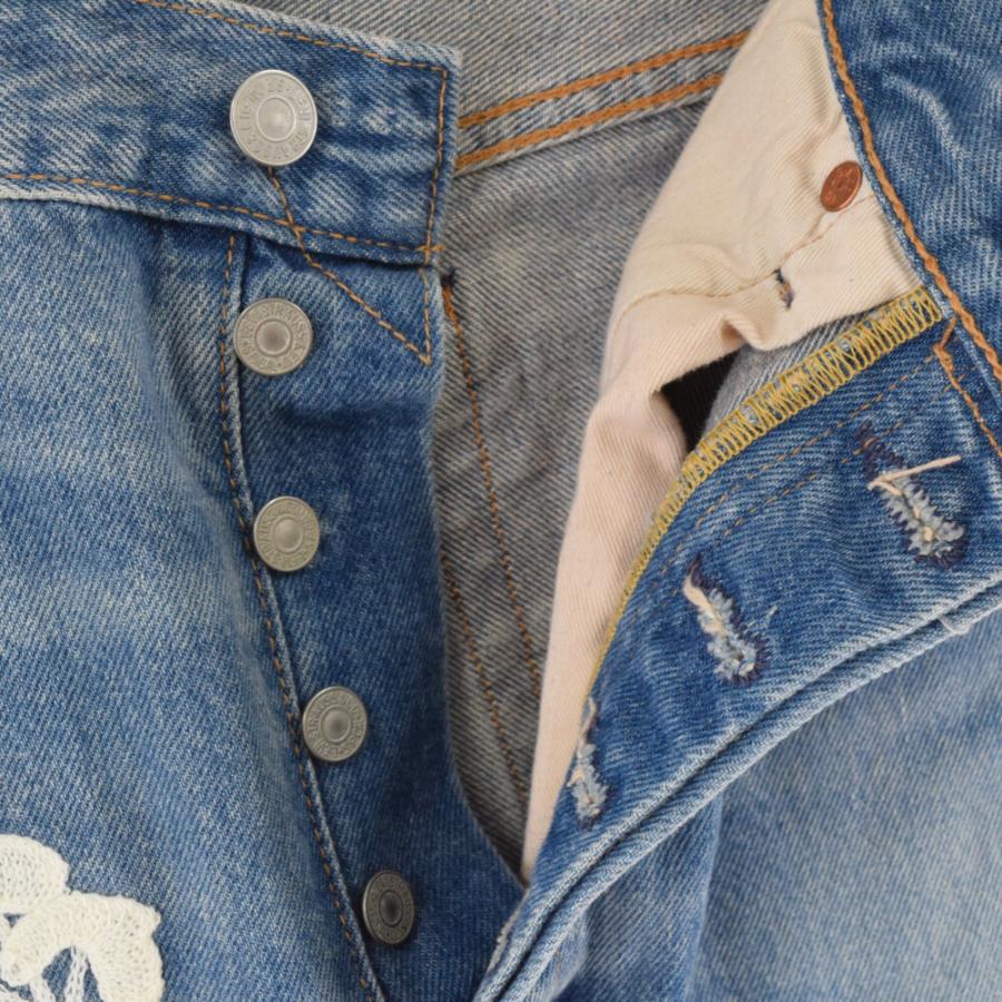 デニムティアーズ×LEVI'S 501 フラワー刺繍デニムパンツ デニムティアーズ×LEVI'S 501 フラワー刺繍デニムパンツ