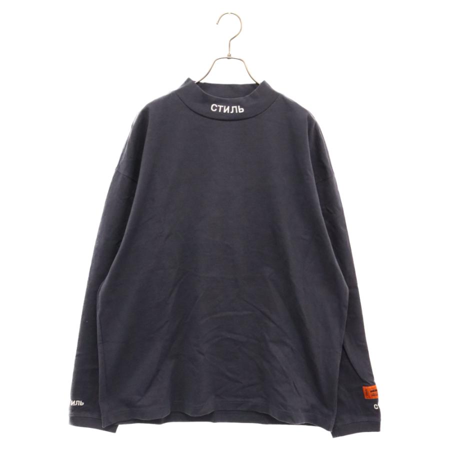 HERON PRESTON（ヘロンプレストン） 20AW モックネックロゴ刺繍長袖T