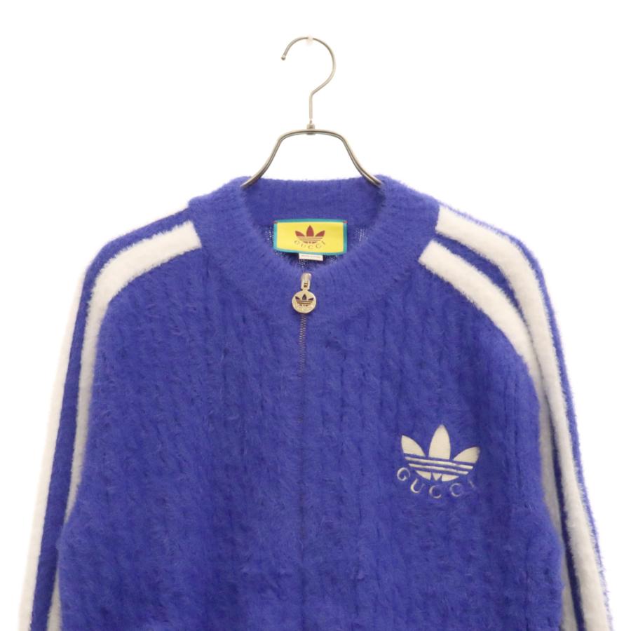GUCCI グッチ ×adidas Wool Jacket Blue アディダス サイドライン